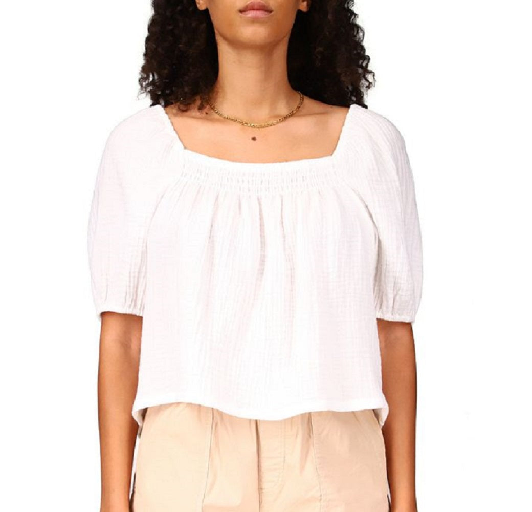 Sanctuary Women's Real Love Gauze Blouse White Size Medium