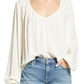 Sanctuary Women's Relaxed High low Blouse White Size X-Small