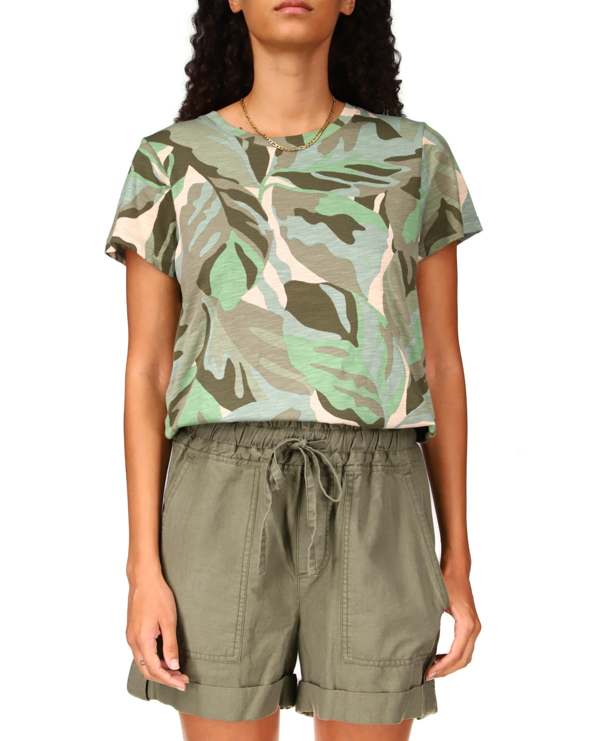 Sanctuary Women's The Perfect Print T-Shirt Green Size Small