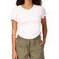 Sanctuary Women's Women's Side Drawstring T-Shirt White Size Large