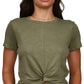 Sanctuary Women's Slow Tide Twist T-Shirt Green Size X-Large