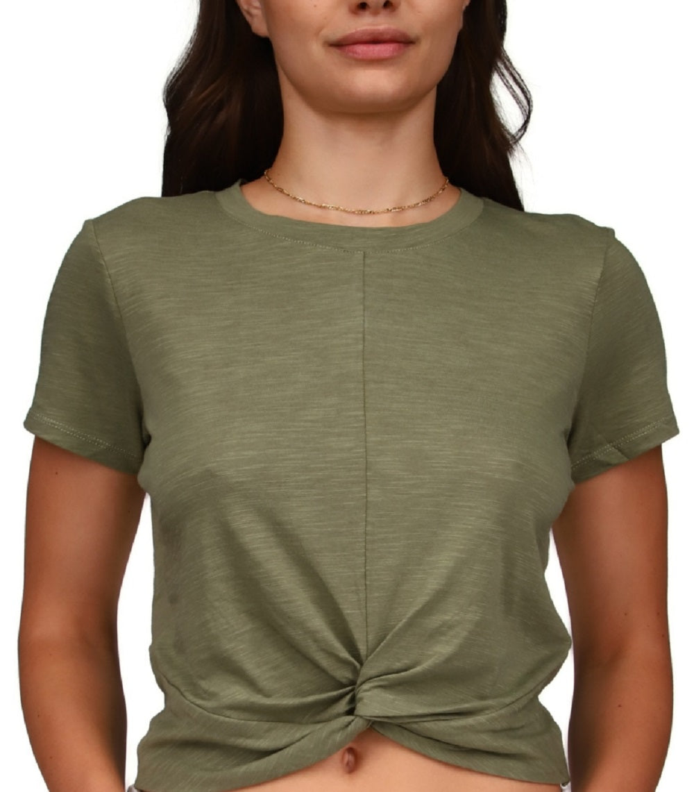 Sanctuary Women's Slow Tide Twist T-Shirt Green Size X-Large