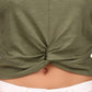Sanctuary Women's Slow Tide Twist T-Shirt Green Size X-Large