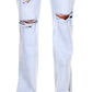 Sanctuary Women's Flashback Cotton Wide Leg Ripped Jeans Blue Size 25