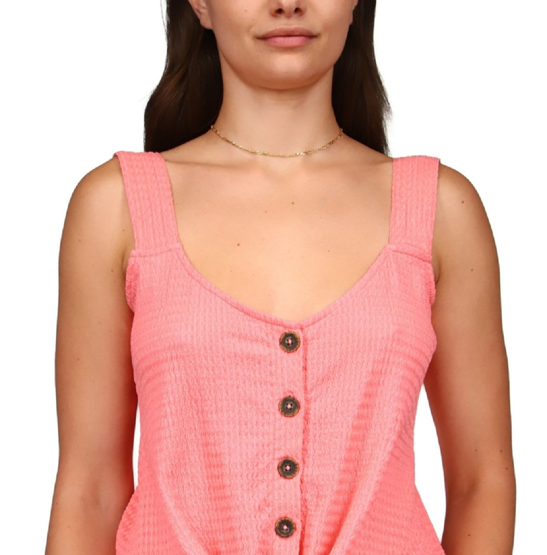 Sanctuary Women's Golden Hour Tie Hem Tank Red Size Large