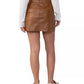 Sanctuary Women's Mid Rise Faux Leather Mini Skirt Brown Size 2