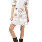 French Connection Women's Cotton Biton Embroidered Mini Dress White Size 6