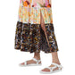French Connection Women's Isdra Mix Print Tiered Skirt Yellow Size 6