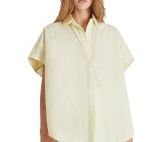 French Connection Women's Boxy Short Sleeve Top Yellow Size X-Small