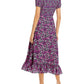 French Connection Women's Floral Cutout Midi Dress Purple Size 4