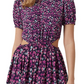 French Connection Women's Printed Cutout Midi Dress Purple Size 10