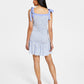 French Connection Women's Doria Peony Print Smock Minidress Blue Size Medium