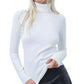 French Connection Women's Long Sleeve Turtleneck Top White Size Medium