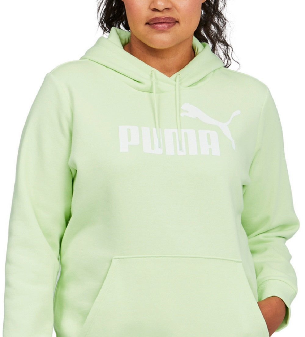 Puma Women's Logo Hoodie Green Size 2X