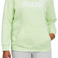 Puma Women's Logo Hoodie Green Size 2X