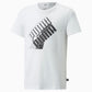 Puma Men's Power Logo Graphic Short Sleeve T-Shirt White Size Medium