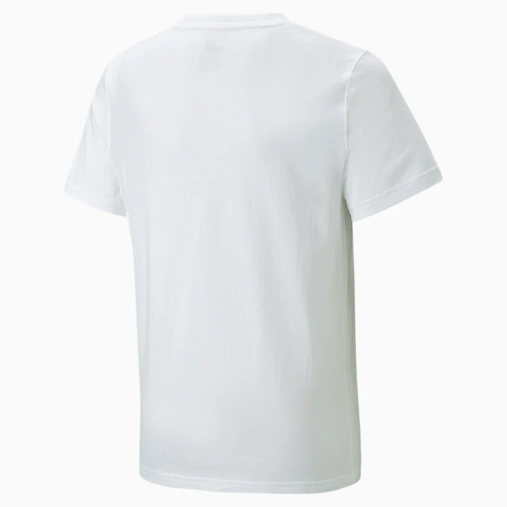 Puma Men's Power Logo Graphic Short Sleeve T-Shirt White Size Medium