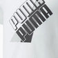 Puma Men's Power Logo Graphic Short Sleeve T-Shirt White Size Medium