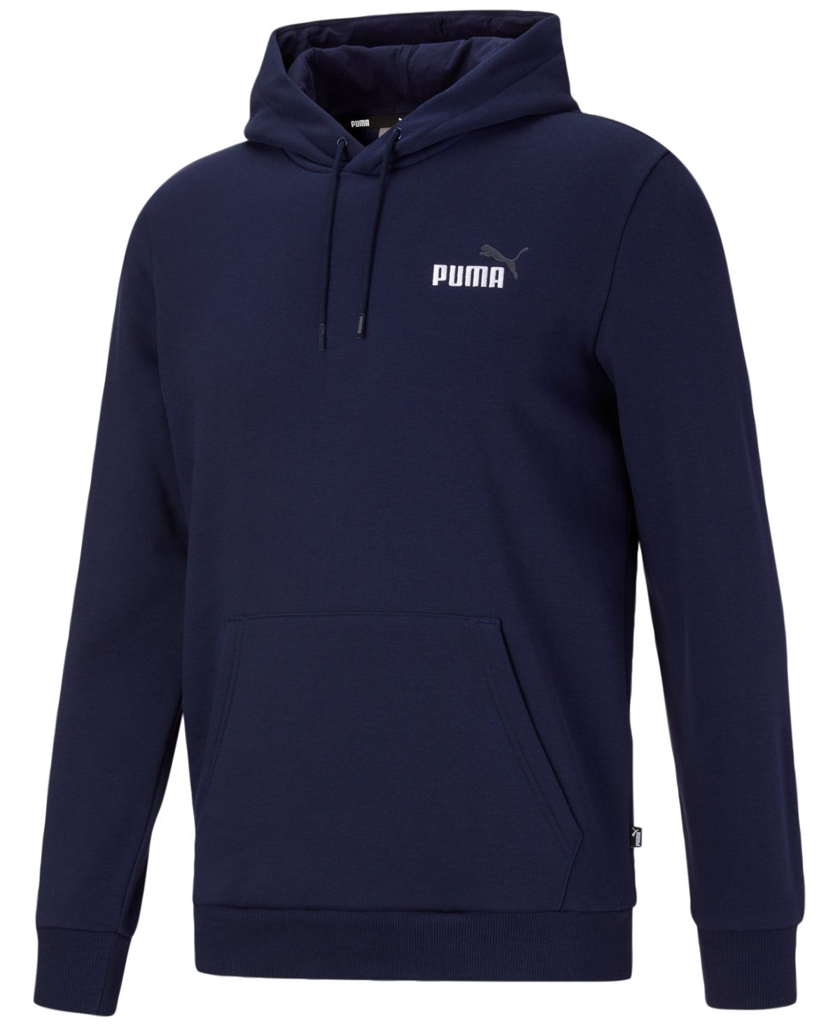 Puma Men's Embroidered Logo Hoodie Blue Size Small