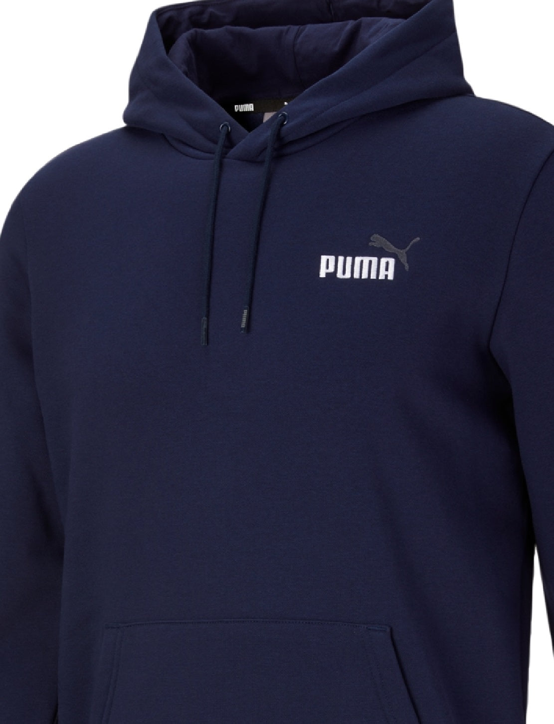 Puma Men's Embroidered Logo Hoodie Blue Size Small