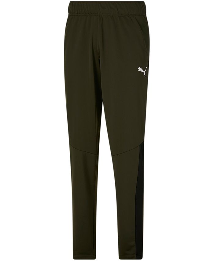 Puma Men's Contrast 2.0 Side Stripe Track Pants Green Size Small