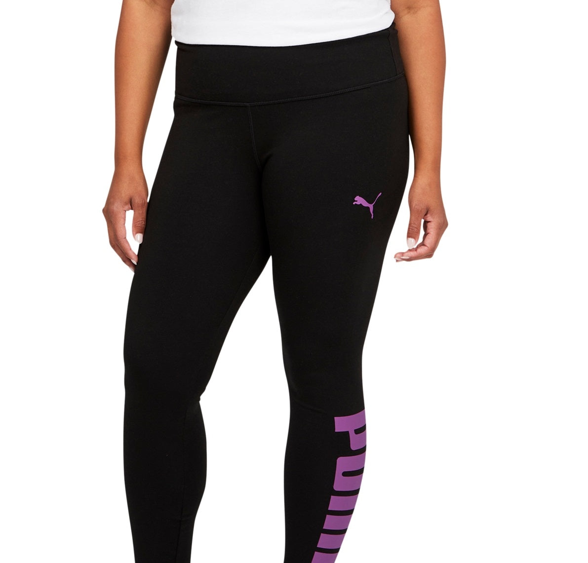 Puma Women's Logo Leggings Black Size 3X