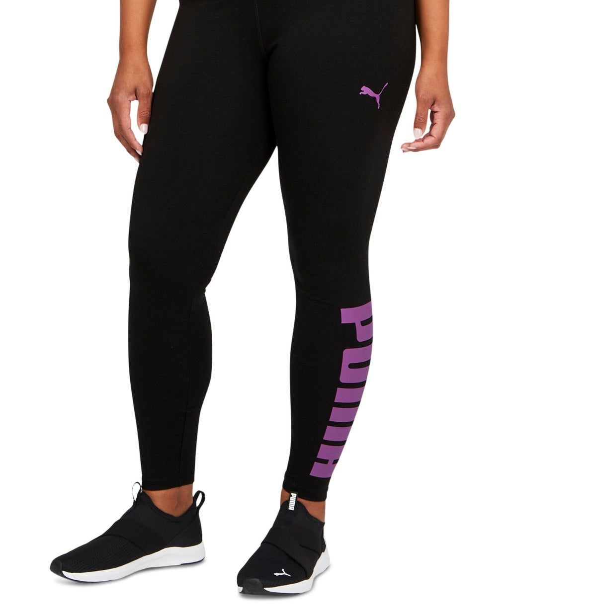 Puma Women's Logo Leggings Black Size 3X