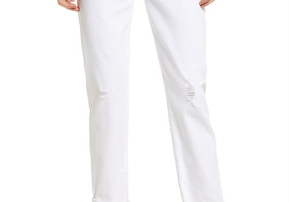 AG Ex-Boyfriend Slouchy Slim Crop Jeans in 1 Year Base White , Size 25