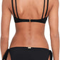 Ralph Lauren Women's Beach Club Solid Double Strap Twist Underwire Bra Black Size 4