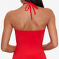 Lauren Ralph Lauren Women's Bias Tribal Ikat Ots Underwire One Piece Swimsuit Red Size 14