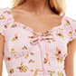 Ultra Flirt Junior's Floral Print Mini Dress Pink Size X-Small