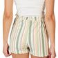 Ultra Flirt Junior's Paperbag Waist Romper White Size Large