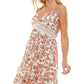Ultra Flirt Junior's Printed Crochet Trim Dress Floral Size Large