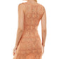 Ultra Flirt Junior's Crochet Dress Orange Size Medium
