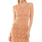 Ultra Flirt Junior's Crochet Dress Orange Size Medium