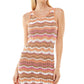 Ultra Flirt Junior's Striped Crochet Dress Orange Size X-Small