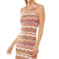 Ultra Flirt Junior's Striped Crochet Dress Orange Size X-Small