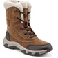 Easy Spirit Women's Norte Water Resistant Faux Fur Lined Boot Brown Size 9.5 W