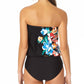 Anne Cole Women's Summer Bunches Blouson One Piece Swimsuit Black Size 16
