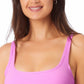 California Waves Junior's Bralette Bikini Top Swimsuit Purple