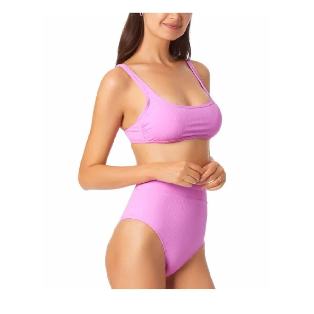 California Waves Junior's Bralette Bikini Top Swimsuit  Pink Size Large