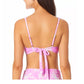 California Waves Junior's V Wire Bralette Bikini Top Swimsuit Pink