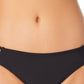 California Waves Junior's Strappy Side Hipster Bikini Bottoms Swimsuit Black