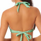 California Waves Junior's Printed Underwire Push Up Bikini Top Swimsuit Green