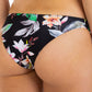 Hurley Junior's Tropical Print Cheeky Swim Bottoms Swimsuit Black
