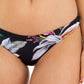 Hurley Junior's Tropical Print Cheeky Swim Bottoms Swimsuit Black