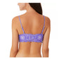 California Waves Women's Flowery Flow Bandeau Bikini Top Swimsuit Purple
