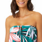 Anne Cole Women's Zesty Tropical Blouson One Piece Keyhole Swimsuit Green