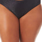 California Waves Women's Metallic Bikini Bottoms Swimsuit Black Size 2X
