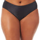 California Waves Women's Metallic Bikini Bottoms Swimsuit Black Size 2X